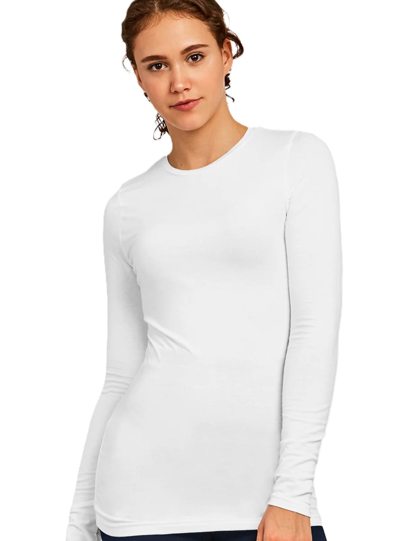 LADIES LONG SLEEVE CLASSIC FIT CREW NECK T-SHIRT