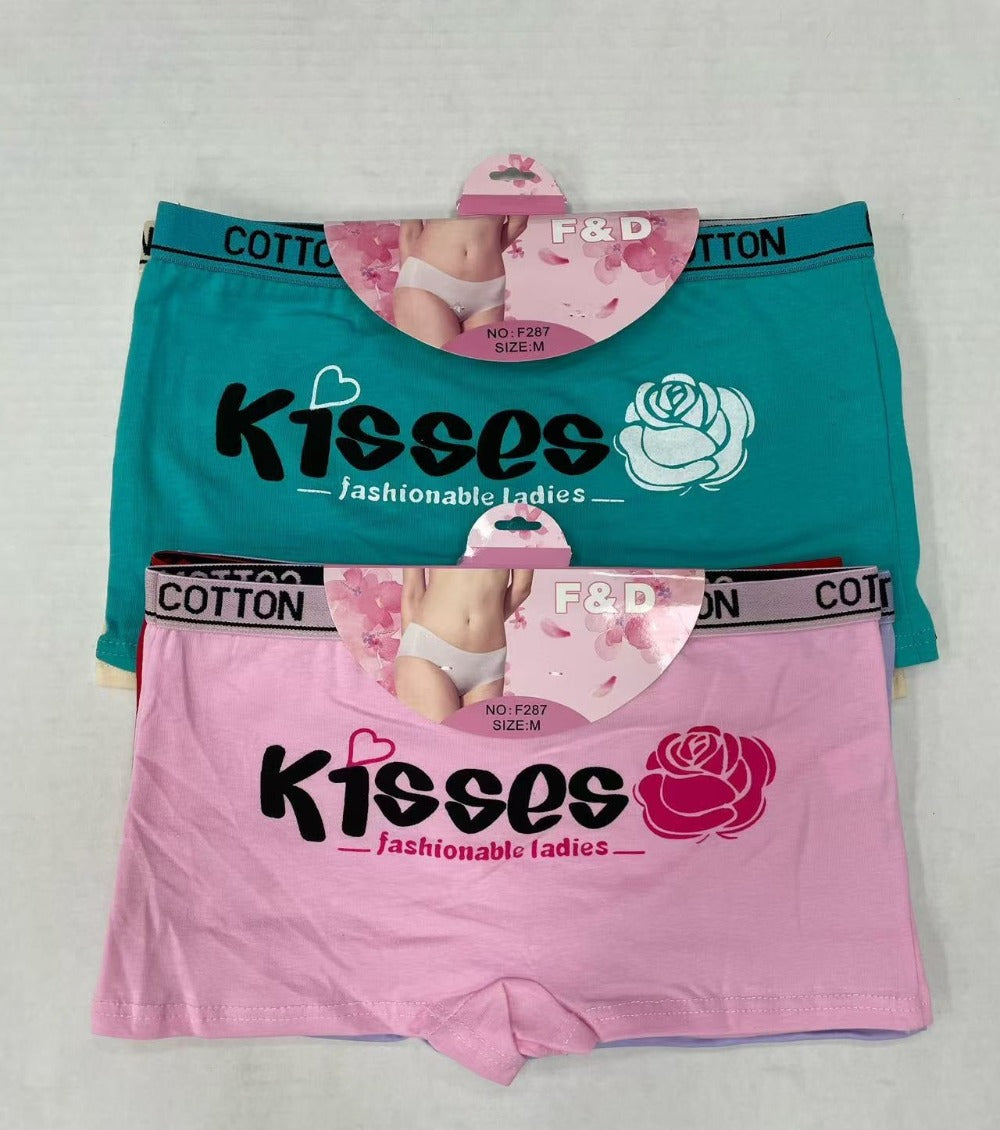12-Pack Women's Cotton Boyshort Panties - Soft Breathable Assorted Colors