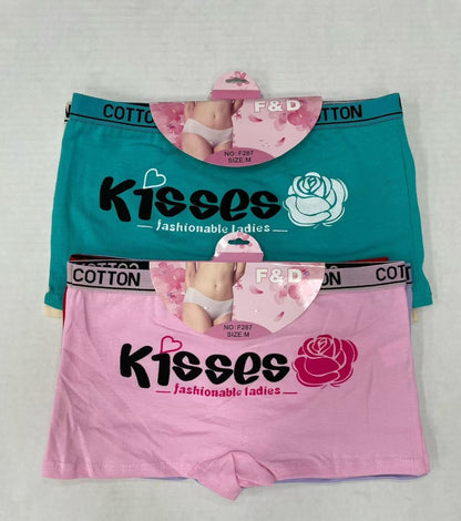 12-Pack Women's Cotton Boyshort Panties - Soft Breathable Assorted Colors