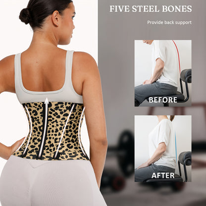 Women's Sauna High Compression Tummy Control Waist Trainer, with Triple-layer Adjustable Hook&loop Straps And High-elastic Fabric, Perfect Choice for Working Out Wearing