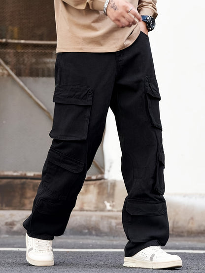 Men'S Cargo Pants Featuring Various Pockets - Made from a, Suitable for Casual Wear Throughout The Year