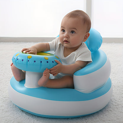 1-Pack Baby Seat - Anti-Fall Safety Design With Non-Slip Base, Foldable Learning Cushion For Infant Feeding, Bath, Dining - No Assembly Needed, Toddler Chair For Bathroom, Travel - Available In Red/Blue, Baby Seats For Sitting Up, Playful Design