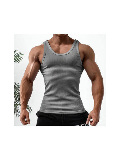 3 Pack Men's 100% Cotton A-Shirts Undershirt Plain Ribbed Tank Top