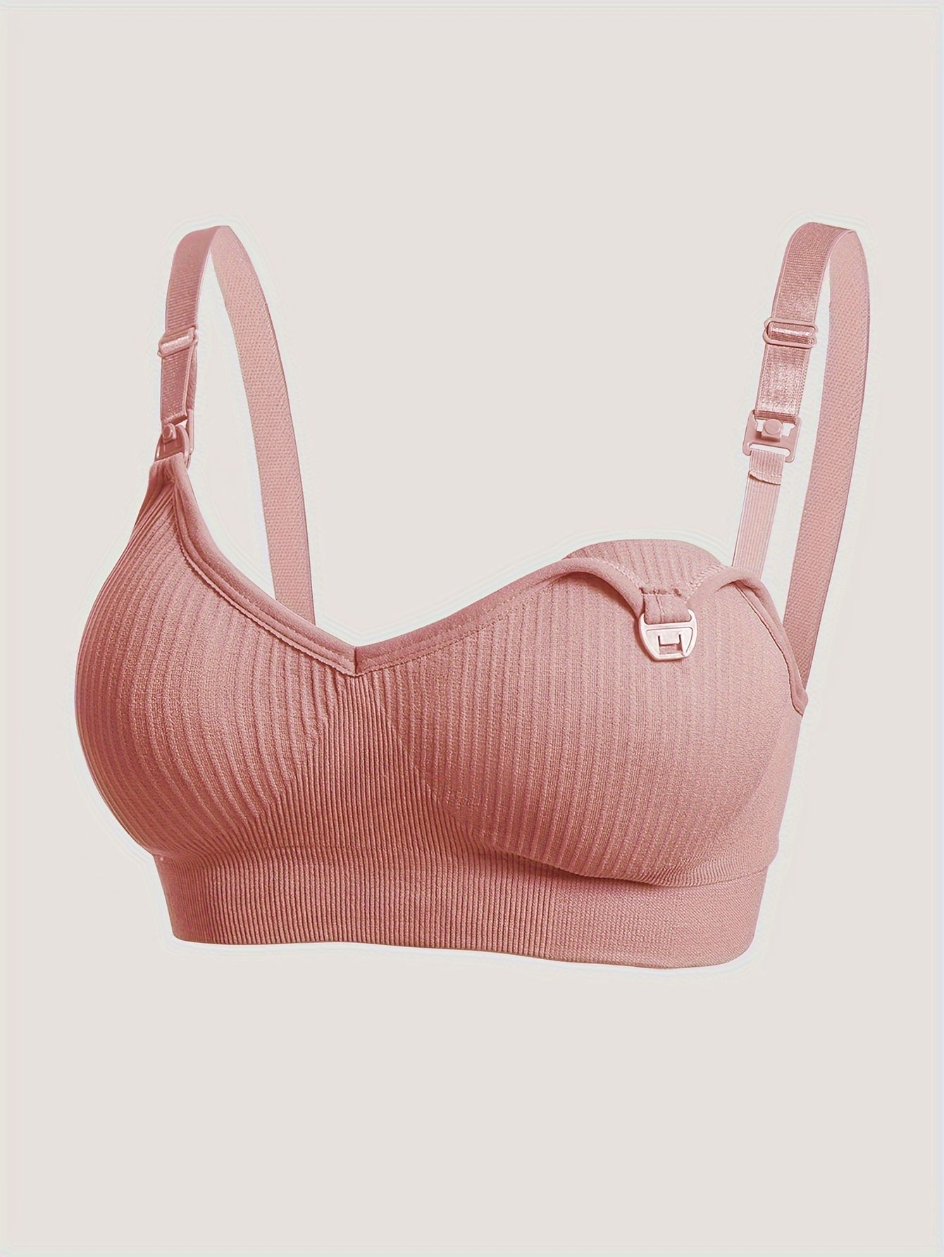 Set of 4 Maternity Nursing Bras - Soft, Flexible Full-Cup Breastfeeding Lingerie with Detachable Pads, Slim Fit, Suitable for All Seasons, Ideal for Expecting Mothers, Support for Breastfeeding | Slim Fit Bra | Flexible Material