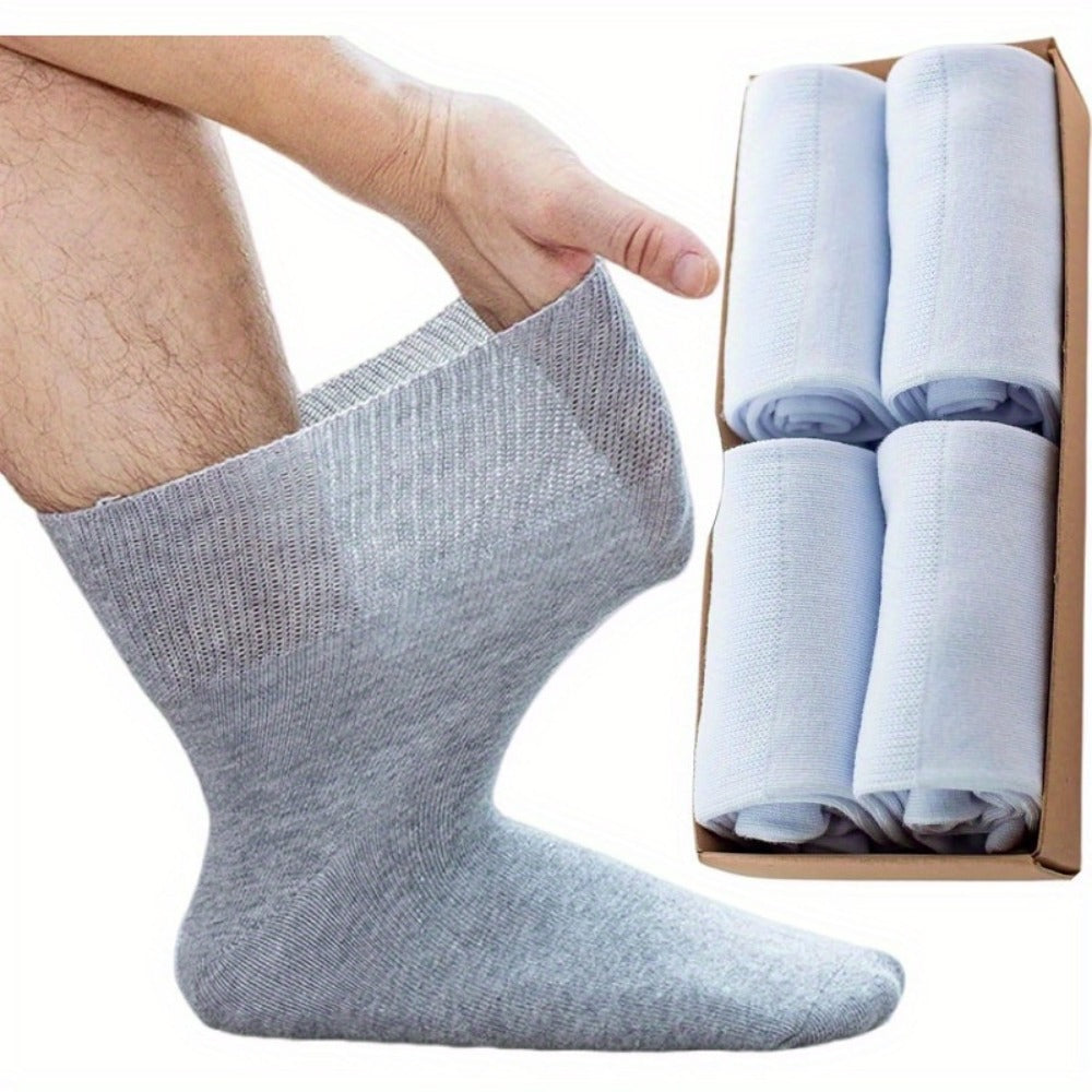 Men's Wide-Tube Socks - 4-Pair Pack - Loose-fit wide-tube design with arch support