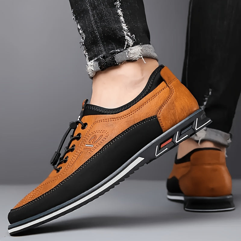 [Lightweight Walking Shoes] Men's Casual Walking Shoes - Upper, Quick-Lock Bungee Laces, Non-Slip Sole, Lightweight Footwear for Daily Wear & Outdoor Activities