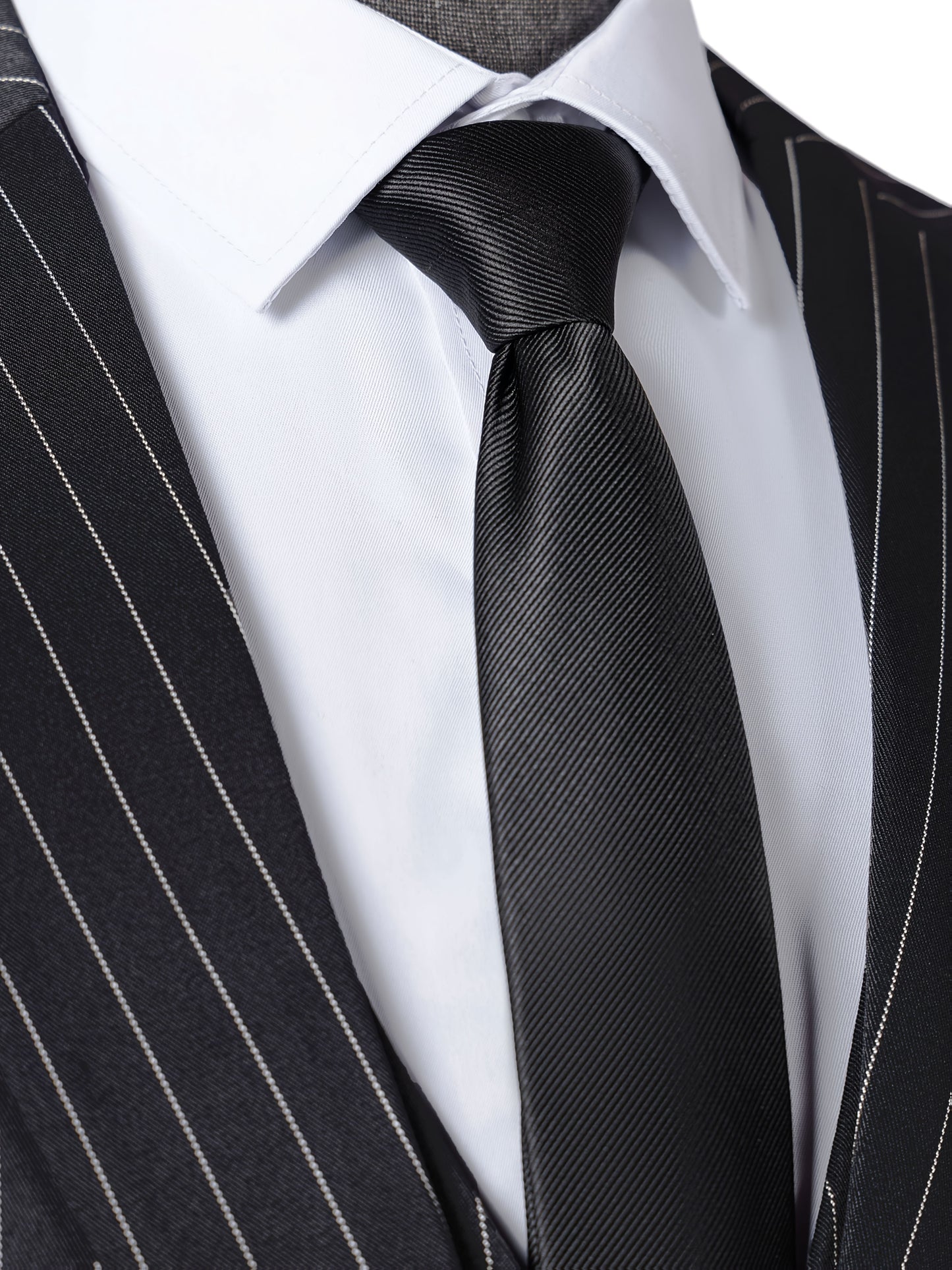 [New Men's 3pcs Suits] 3pcs New Men's Suits - Vertical Striped Suit Jackets, Vests, Pants - Two-button, Suitable for Weddings, Business Banquets, Parties, Daily Wear Valentines Gifts for Men