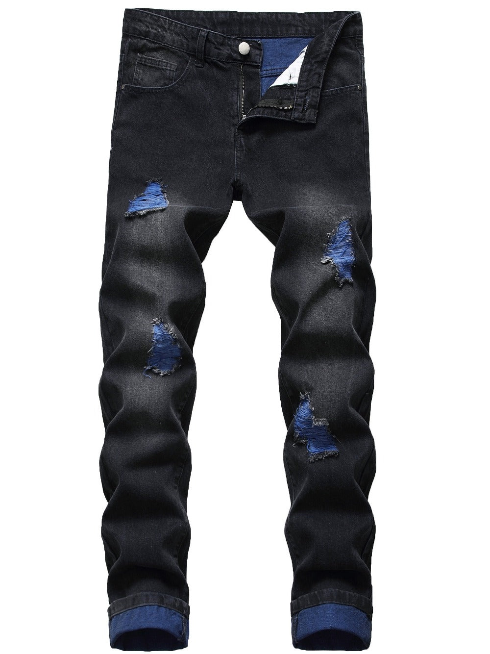 Men's Slim Fit Jeans - Classic Wash Distressed Weekend 529829