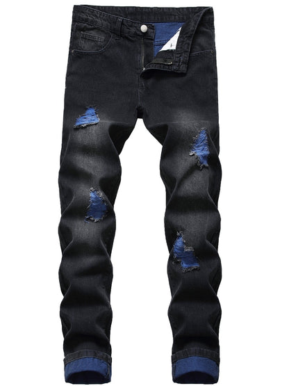Men's Slim Fit Jeans - Classic Wash Distressed Weekend 529829