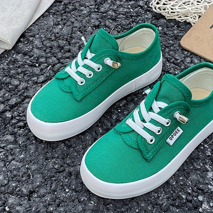 OPOEE Boys And Girls, Low Cut Children'S Canvas Shoes, Wide Fitting Lazy Skateboard Shoes