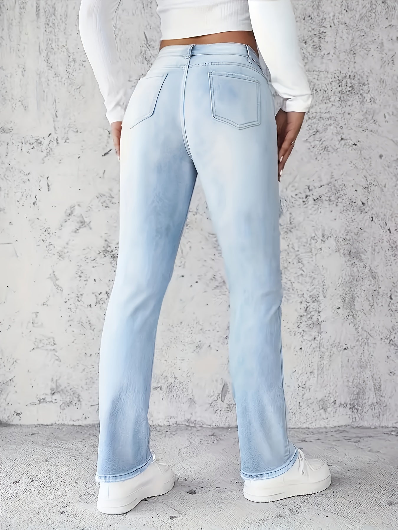 Women's High-waisted Skinny Jeans - Classic Blue, Elastic Texture, Zipper Fly, Tote Bag, Casual All Season Wear, Casual Wear | Skinny Jeans | Zipper Fly Jeans