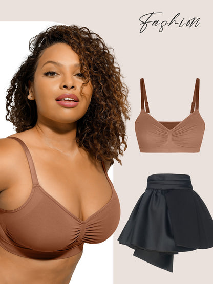 Women's Wireless Push Up Bra Stretch Comfort Bralettes No Underwire Bra Tshirt Bras Sports Bra
