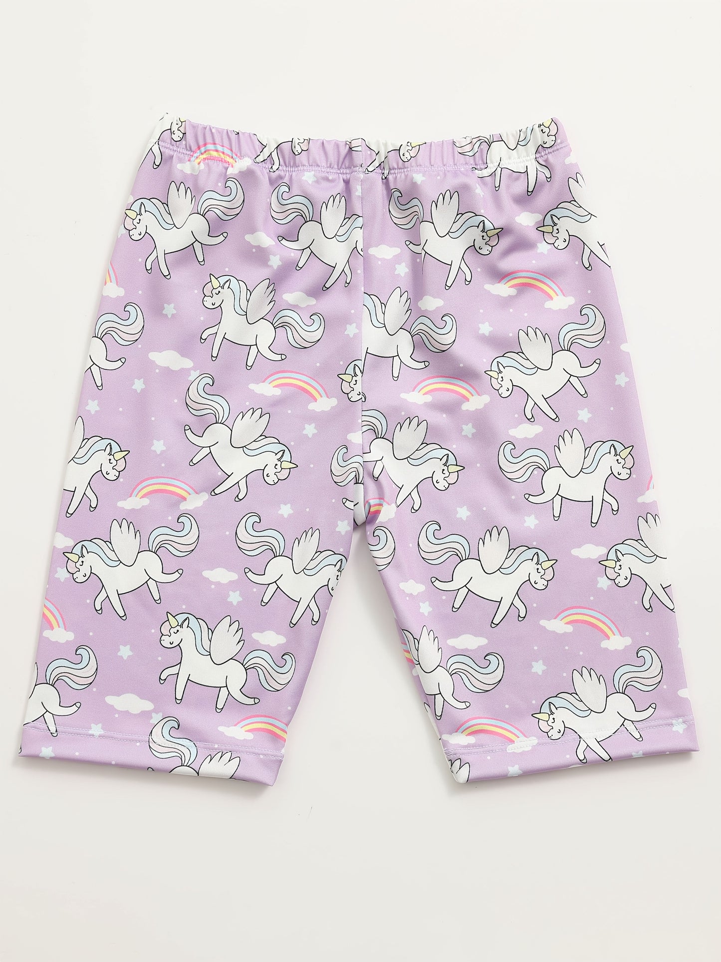 Random 7pcs Comfy Stretchy Girls' Casual Fashion Shorts | Mid-Thigh Length with Elastic Waistband - Solid Colors & Floral Patterns - Perfect for Summer