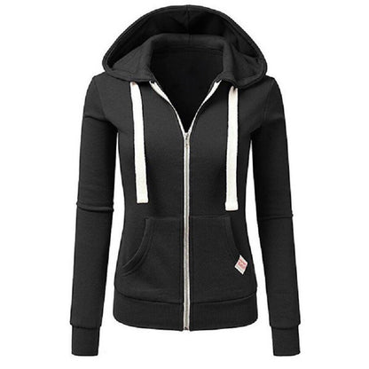 2025 New Waist-Cinching Zipper Sweatshirt Women - Cycling Sport Style Slim Fit Hooded Cardigan