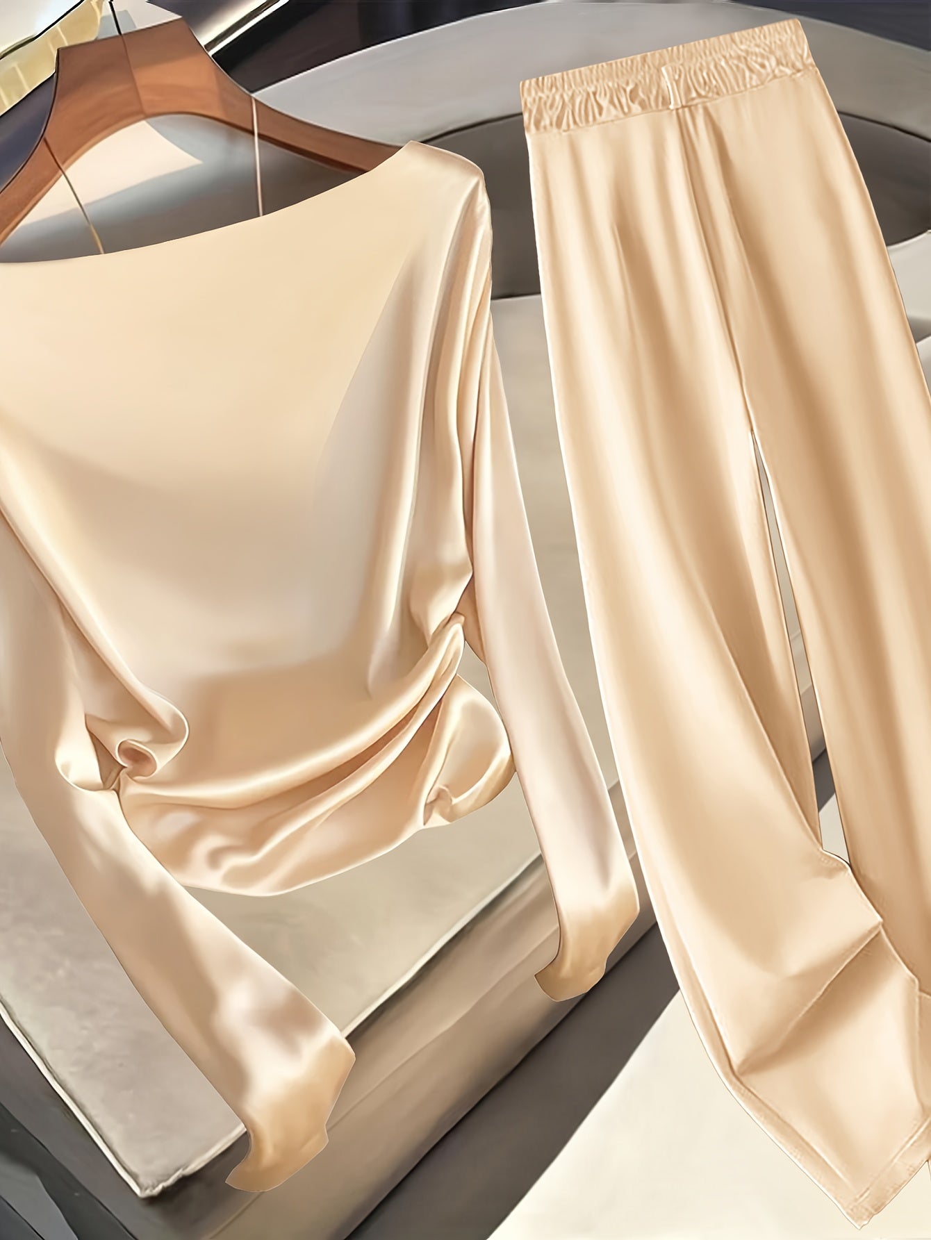 Women'S Elegant Casual Formal Solid Color Long Sleeve Pants Suit