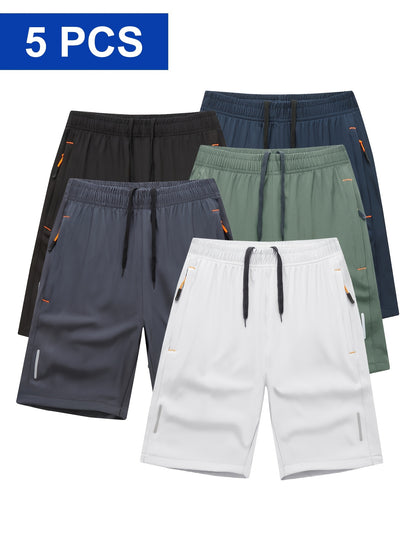 5 Color Mixed Pack Polyester Shorts - product view 1