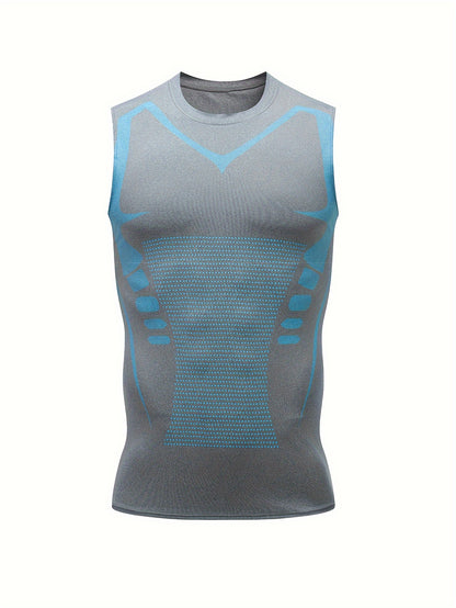 Set of 3 Men'S Athletic Compression Tank Tops, Sleeveless Shirts for Basketball, American-Style Training Vests Designed for Moisture-Wicking And Quick-Drying, Ideal for Sports And Outdoor Activities