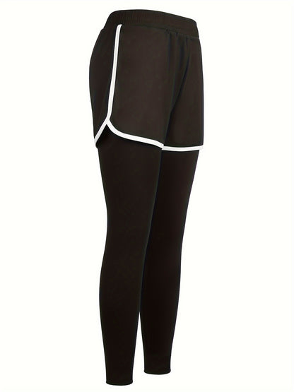 SOMOYA 3pcs Thick High Waist Yoga Pants With Pockets, Tummy Control Workout Running Yoga Leggings For Women Solid Color