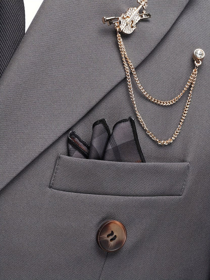 Latest Men's Solid Color Suit Two-Piece Suit Peaked Lapel Double-Breasted Four Seasons Men's Business Suit Formal Business Casual Wedding Dress