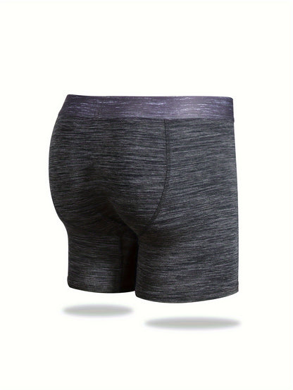 10 Random Set Men'S Boxer Briefs Breathable Comfy Waistband 6" Boxer Briefs with Fly