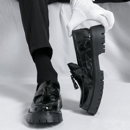 Men's Loafers & Slip-Ons - Platform Sole & Tassel Detail 268965