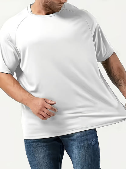 5pcs Men's Quick-Dry Sports T-Shirts - Moisture-Wicking Fitness Shirts, Breathable Fabric, Lightweight Athletic Tees, Suitable for Running, Training, and Casual Wear. Ideal for Home and Outdoor Activities, Training Gear, Sporty Design