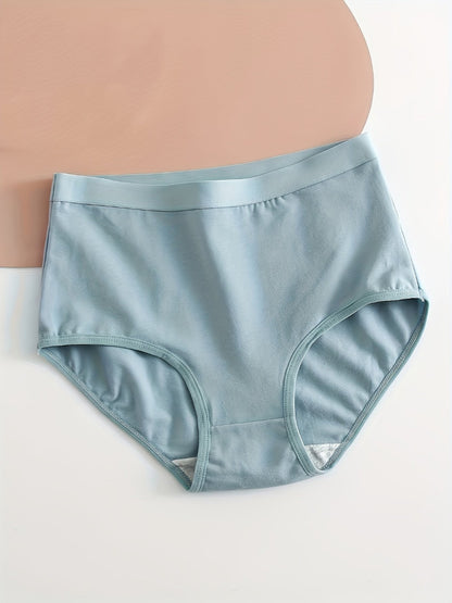 Women's 10-Pack High-Waist Seamless Briefs - Solid Color Daily Comfort