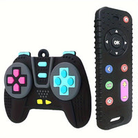 Black Game Controller + Black Remote Control