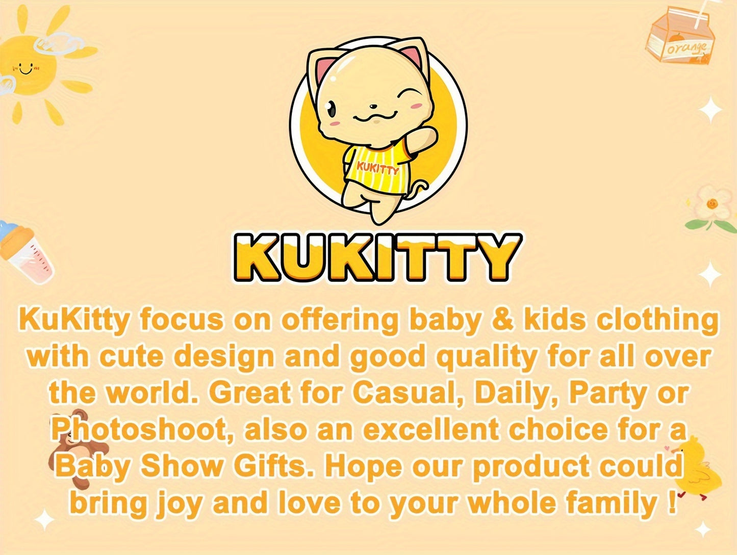 KuKitty Toddler Baby Girl Clothes Solid Color Flared Sleeve Ruffle Tops Sunflower Print Pants Outfits Set, Perfect for Outdoor