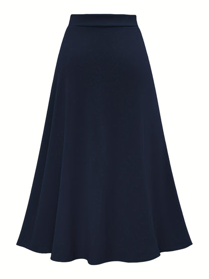 Women's Autumn New High-Waist Irregular Split Skirt with Lining, Mid-Length 2-in-1 Tie Dress