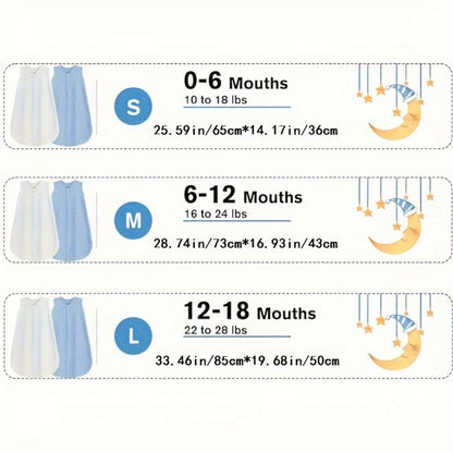 Baby Sleep Sack - Muslin 2-Way Zip Wearable Blanket