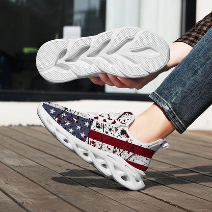 Men'S Casual Sports Shoes, Featuring a US Flag Print Design, Are Trendy And Stylish, Lightweight, And Comfortable. They Are Perfect for Outdoor Street Sports As Well As Daily Wear