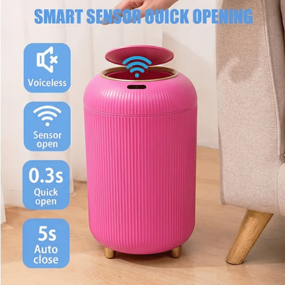 Touchless Smart Trash Can - Automatic Lid and Odor-Sealing Design