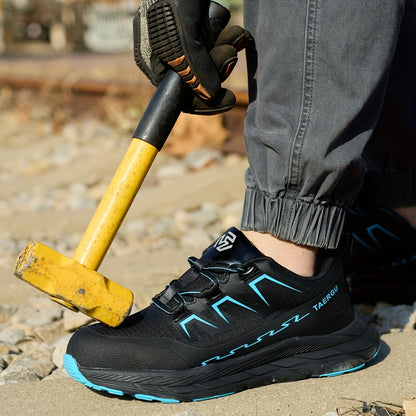 Lightweight Steel Toe Work Shoes for Men-Comfortable Non-Slip Sneakers, Puncture-Resistant Tenis Zapatos De Trabajo Para Hombre, US Size 6-14