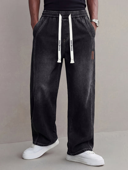 Jeans Men's Summer Wide And Thin Loose Straight Leg Men's Pants American Casual Simple And Versatile Long Pants Men