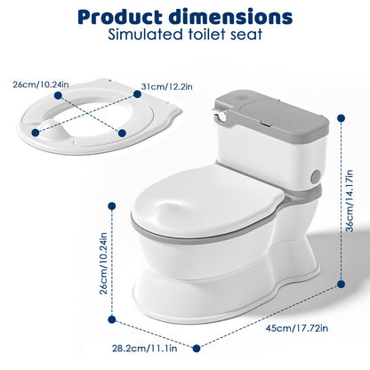 Potty Training Seat - Toilet Removable Realistic Flush