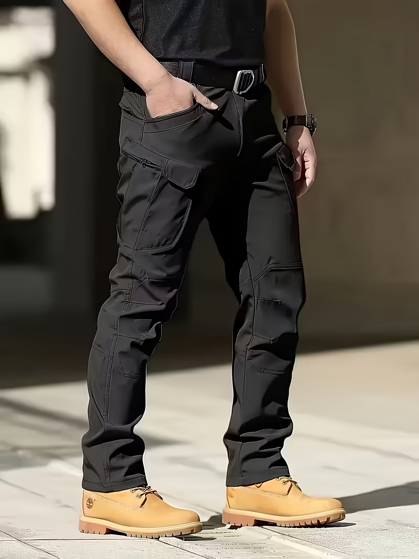 Men's Color A Polyester Cargo Cargo Pants - product view 9