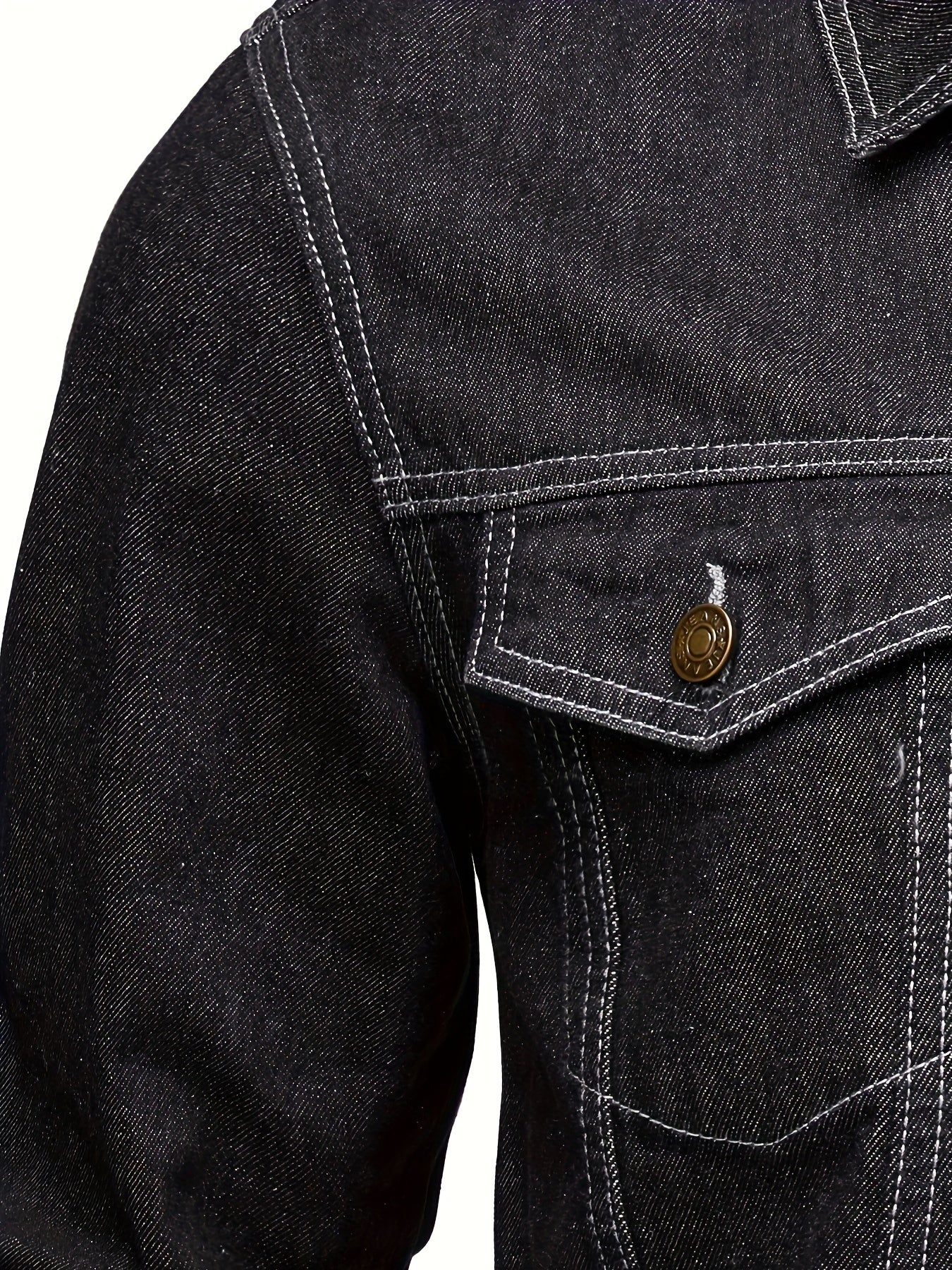 Men'S Vintage Denim Jacket, Casual Urban Style Multi-Pocket Denim Coat