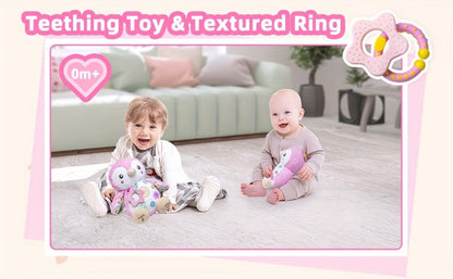 Penguin Baby Plush Toy with Rattle – Crinkle Sensory Soother