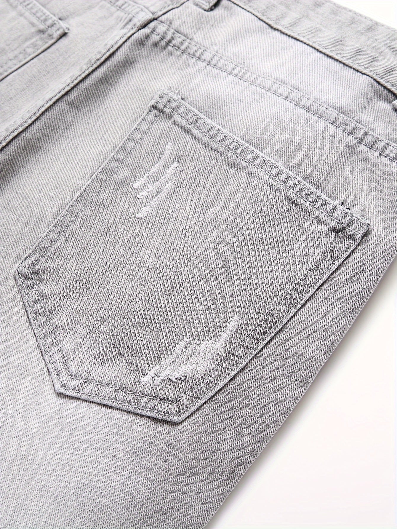 Slim Fit Men'S Jeans with Embroidery And Ripped Details