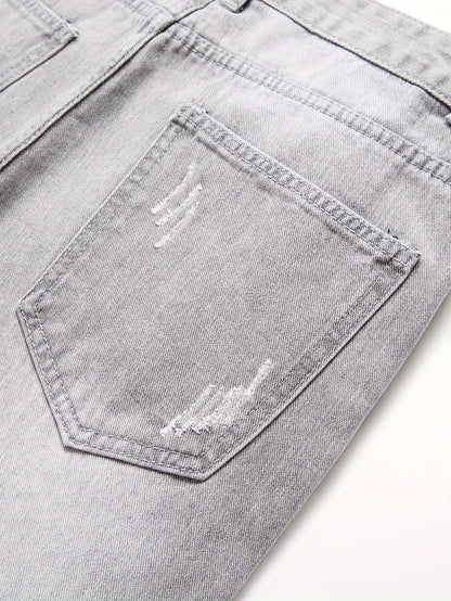 Slim Fit Men'S Jeans with Embroidery And Ripped Details