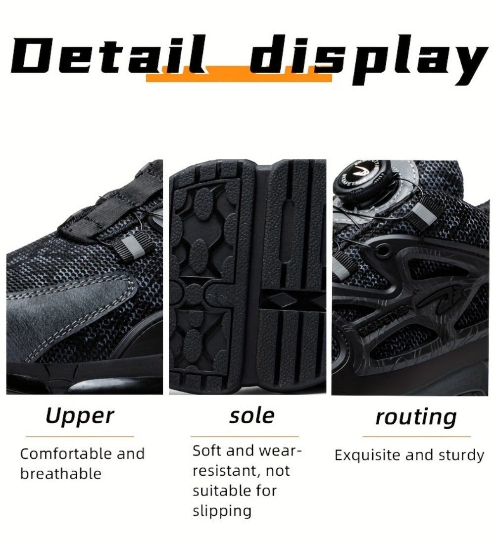 Men's Work & Safety Shoes - Puncture Resistant & Lace-Up Fit