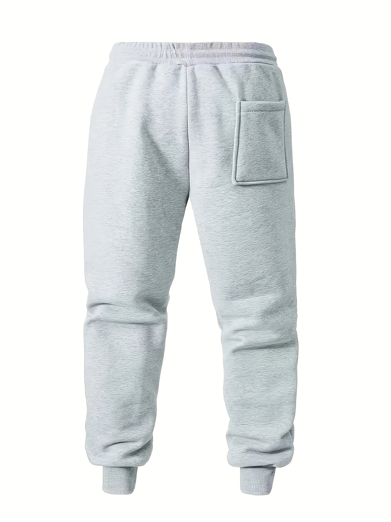 3pcs Men's Heavyweight Sweatpants Set with Lining, Thickened, Elastic Drawstring Waist And Side Pockets, Breathable Sweat-Absorbing Fabric - Autumn/Winter Casual Joggers, Available In Multiple Colors
