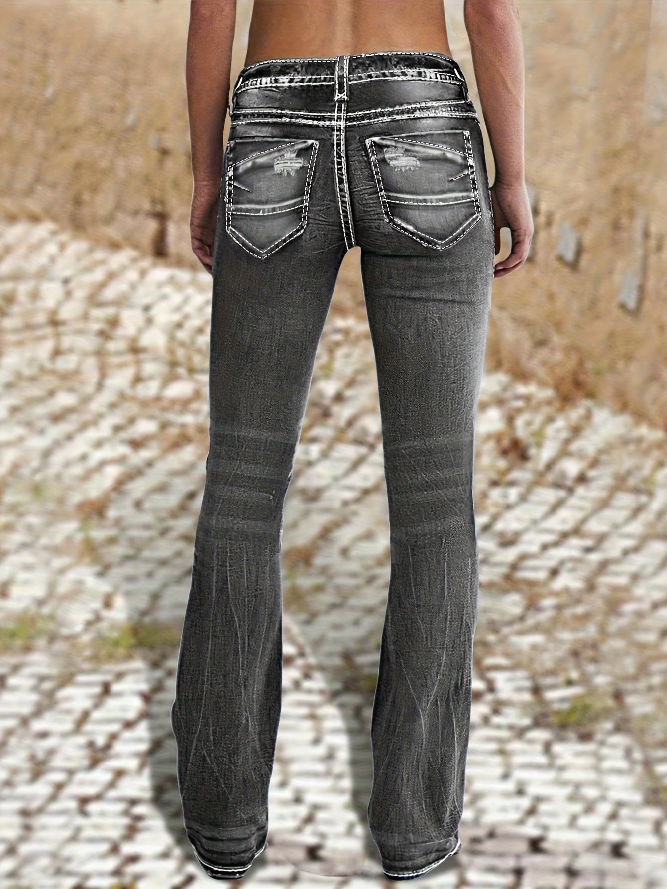 Non-stretch Multi-pocket Design, Classic Zipper Button, Fashionable Casual Versatile Jeans