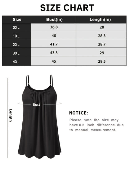 Vislivin Women'S Summer Camisole with Built-In Bra Pads, Seamless Sleeveless Design Featuring Adjustable Thin Straps, Soft And Loose Fit for Comfortable Daily Wear at Home, Available in Plus Size 4XL