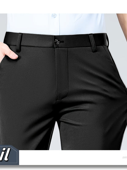 3 Colors Available, Men's Suit Pants, New Men's Classic Senior Business Casual Light Suit Pants, Casual Pants, Interview, Office Choice, Comfortable Material, Breathable and Quick-drying, Pocket Design, Perfect Gift Choice