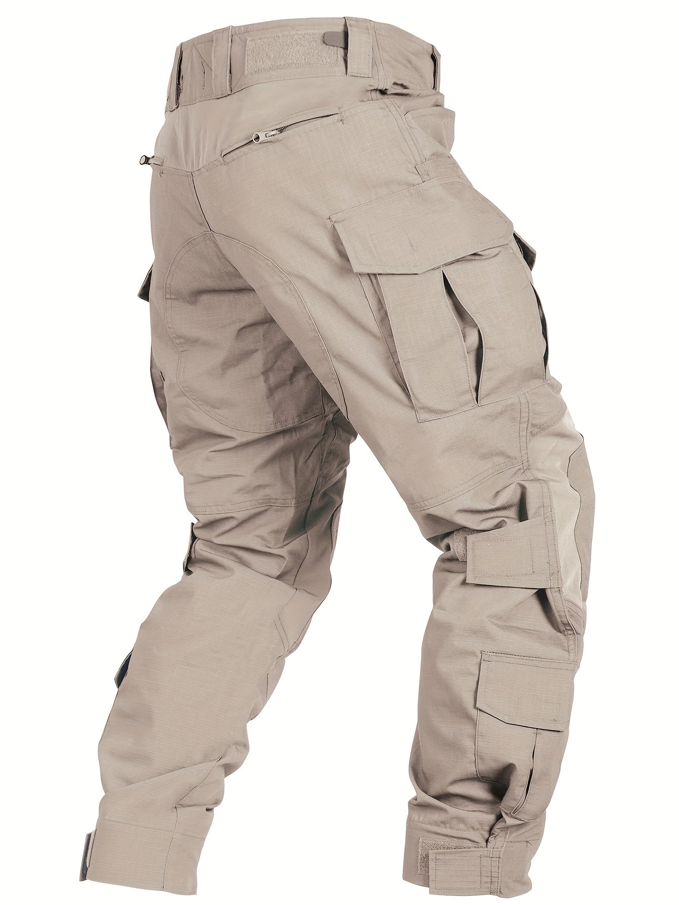 Men'S Tactical Pants with Knee Pads, Outdoor Cargo Work Pants Hunting Pants 10 Pockets (No Belt)