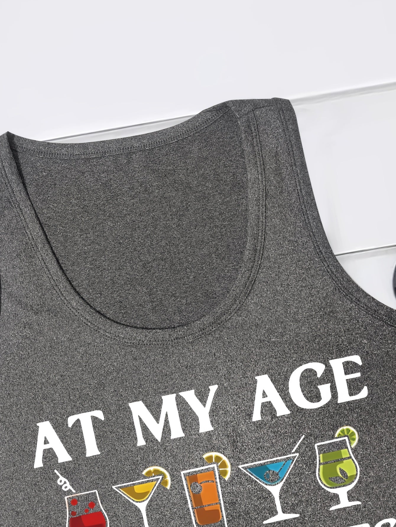 Sleeveless Vests for Women Featuring Trendy Prints of Letters And Beverage Cups, Perfect for Spring And Summer