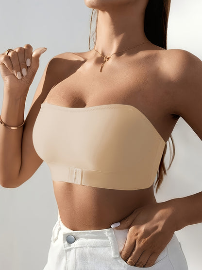 Set of Two Women'S Wireless Padded Strapless Bras - Comfortable Design in Black And White