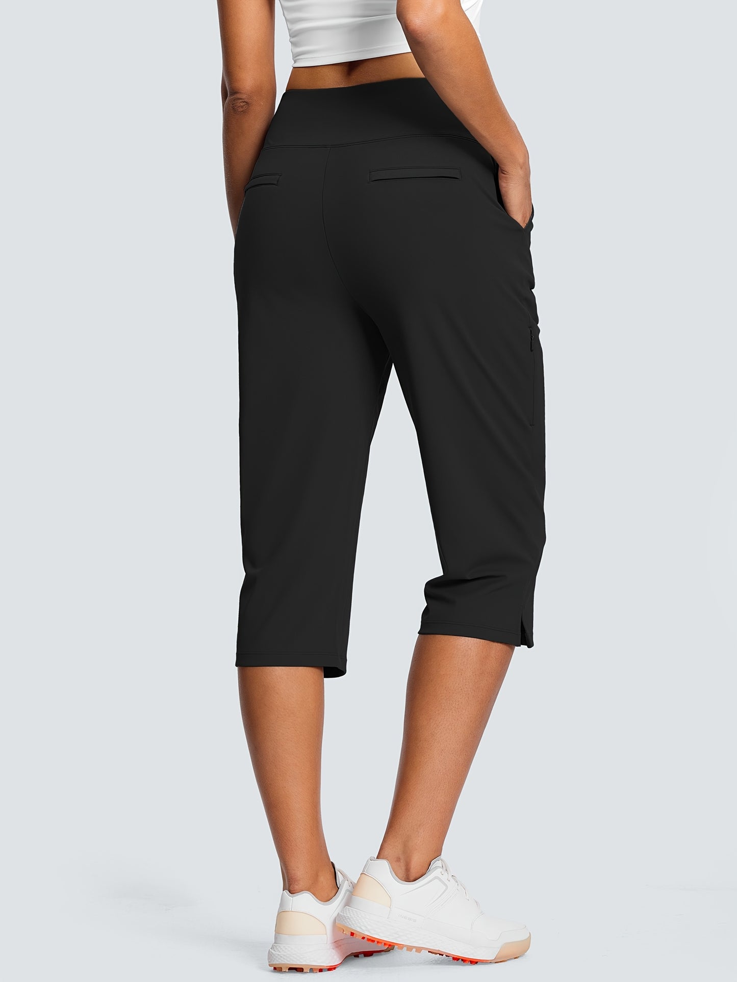 18" Dressy Capri Pants for Women High Waist Stretch Women'S Capris Pants for Summer with Pockets Work Casual